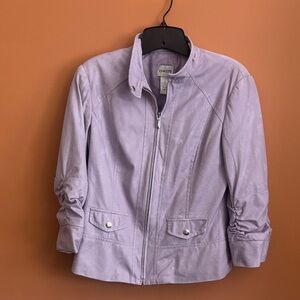 Chico's Lavender Bomber Jacket
